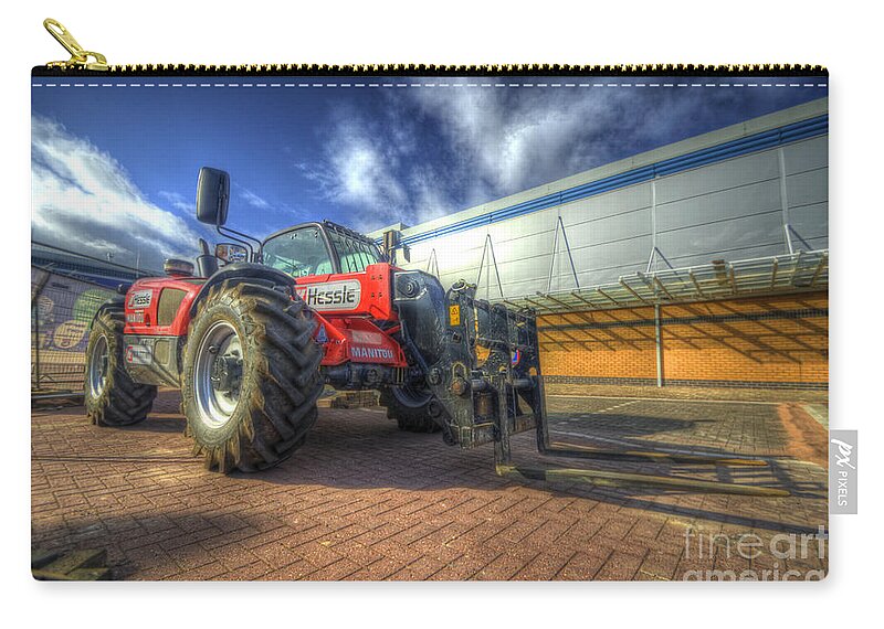 Hdr Zip Pouch featuring the photograph Hessle Fork Truck NT 732 by Yhun Suarez