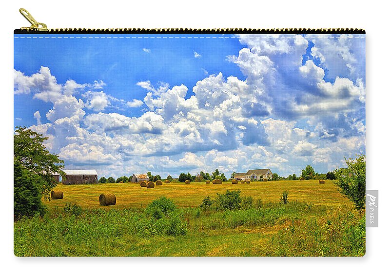 Landscape Zip Pouch featuring the photograph Highway D New Melle MO by Linda Tiepelman