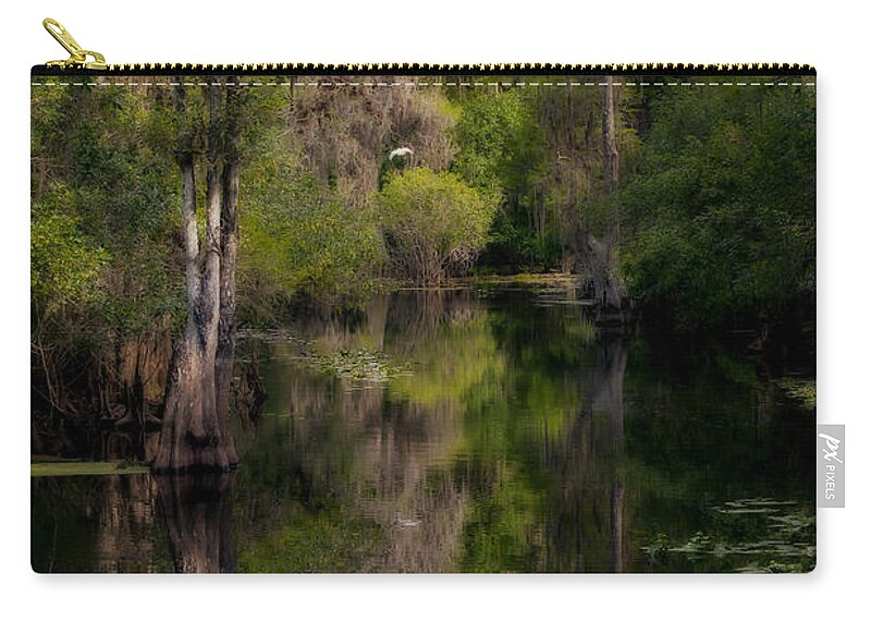 Hillsborough River Zip Pouch featuring the photograph Hillsborough River In March by Steven Sparks
