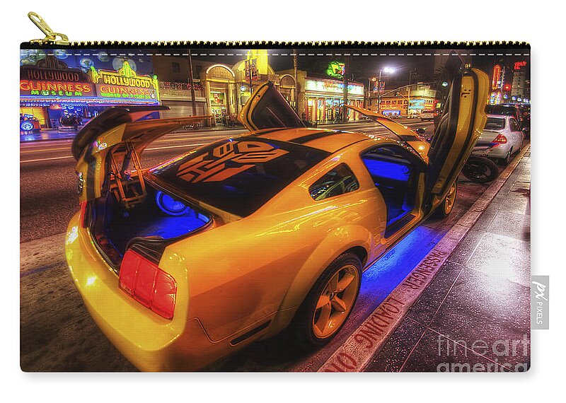 Yhun Suarez Zip Pouch featuring the photograph Hollywood Bumblebee by Yhun Suarez