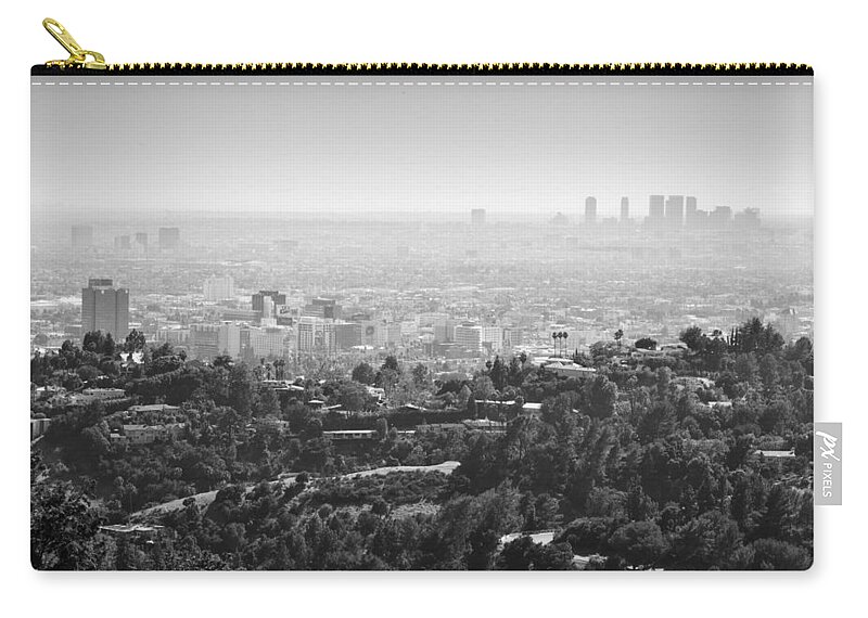 Hollywood Zip Pouch featuring the photograph Hollywood From Above by Ricky Barnard