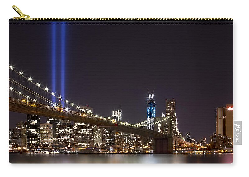 New York Zip Pouch featuring the photograph Home Of The Brave by Evelina Kremsdorf