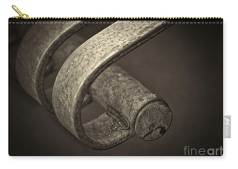 Curved Zip Pouch featuring the photograph Hooked. by Clare Bambers
