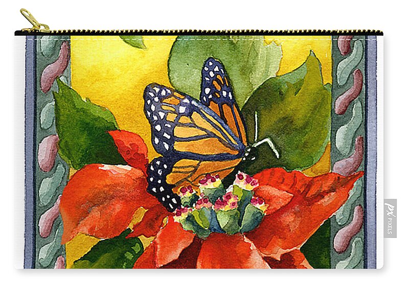 Hope Painting Zip Pouch featuring the painting Hope Peace Love by Anne Gifford