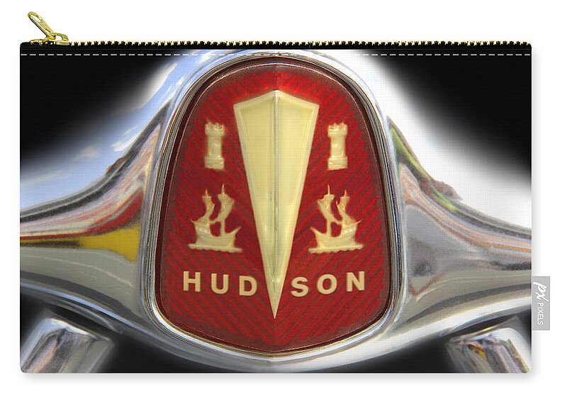 Hudson Zip Pouch featuring the photograph Hudson Grill Ornament by Mike McGlothlen