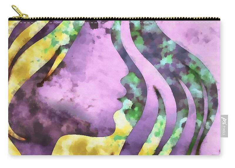 Wonder Zip Pouch featuring the digital art I Should Have Said Goodbye 1 by Angelina Tamez