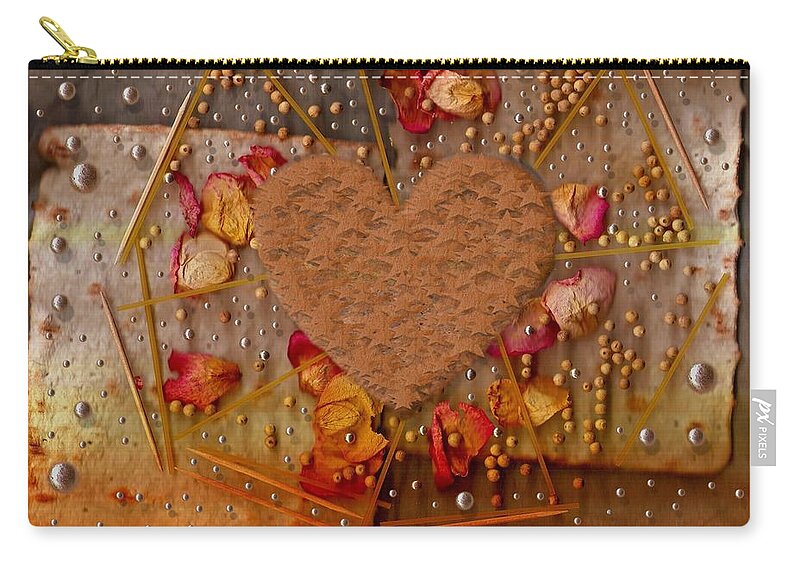 Cookie Zip Pouch featuring the mixed media In Cookie And Bread Style by Pepita Selles