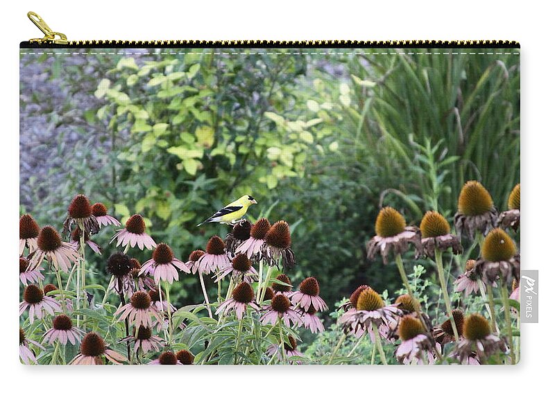 Goldfinch Zip Pouch featuring the photograph In the Garden by Travis Truelove