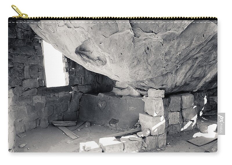 Cliff Dwellers Zip Pouch featuring the photograph Inside Russell Homestead by Julie Niemela