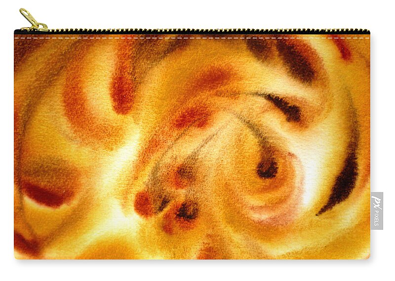 Abstract Design Zip Pouch featuring the painting Inspiration Three A by Irina Sztukowski