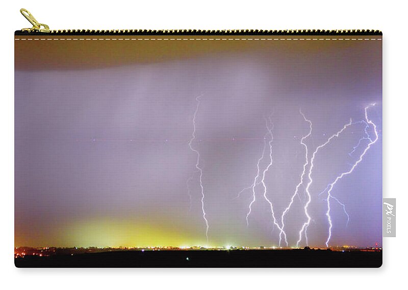 james Insogna Zip Pouch featuring the photograph Into the Colorful Night by James BO Insogna