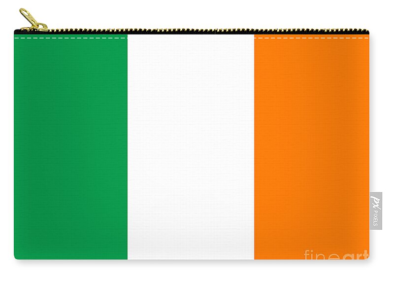 Irish Zip Pouch featuring the digital art Irish flag by Steev Stamford