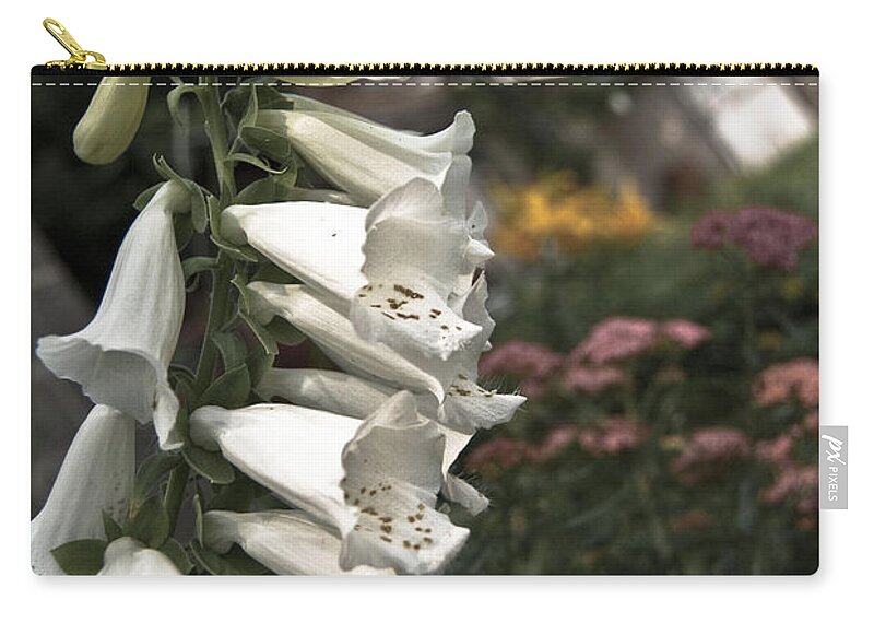 Agriculture Zip Pouch featuring the digital art Ivory Foxglove by Danielle Summa