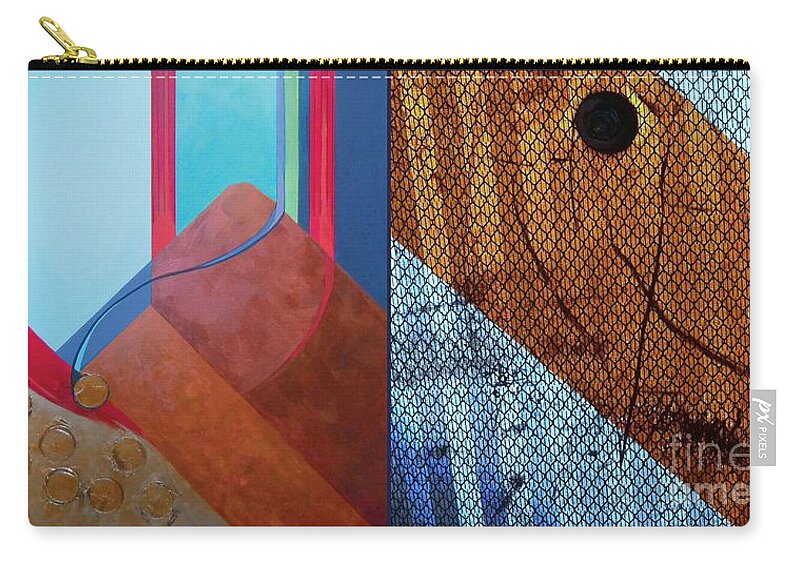 Marlene Burns Zip Pouch featuring the painting J HOTography 16 by Marlene Burns