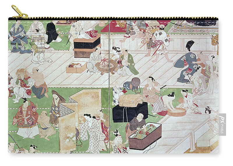 1680 Zip Pouch featuring the photograph JAPAN: KABUKI, c1680 by Granger