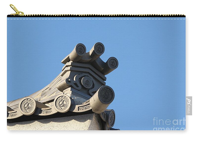 Japan Zip Pouch featuring the photograph Japanese Rooftop by Henrik Lehnerer