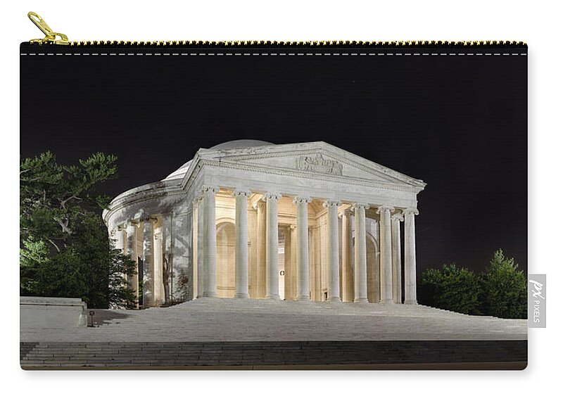 Metro Zip Pouch featuring the photograph Jefferson Memorial by Metro DC Photography
