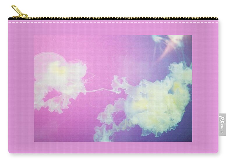 Jellyfish Zip Pouch featuring the photograph Jellyfish 2 by Samantha Lusby