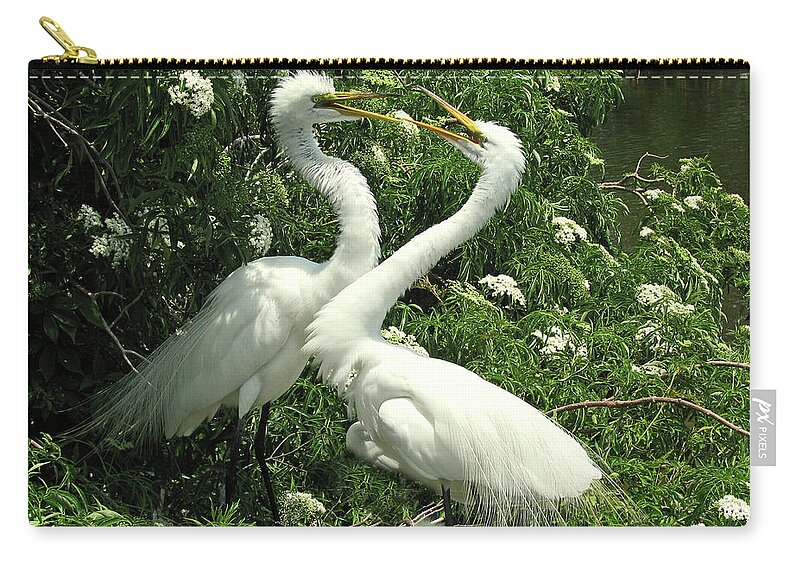 Nature Zip Pouch featuring the photograph Joyful Reunion by Peggy Urban