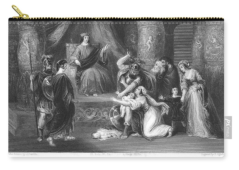 Art Zip Pouch featuring the photograph Judgment Of Solomon by Granger