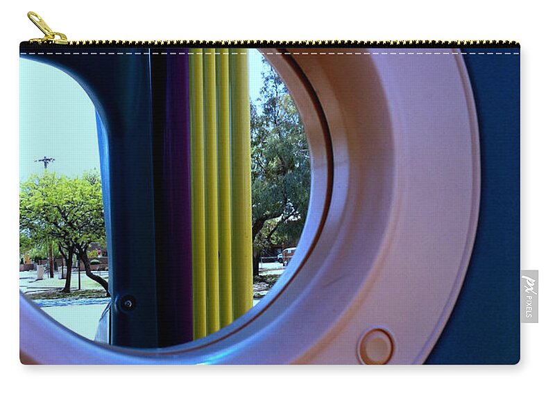 Marlene Burns Zip Pouch featuring the photograph Jungle Gym 41 by Marlene Burns