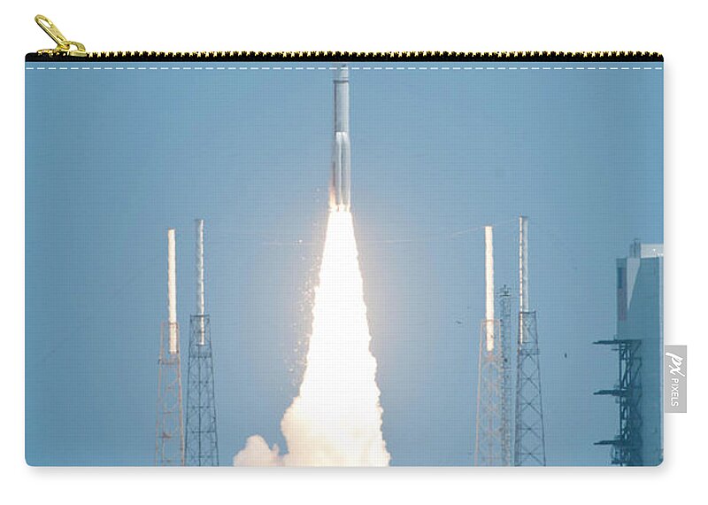 Science Zip Pouch featuring the photograph Juno Spacecraft Lifts Off by NASA/Science Source