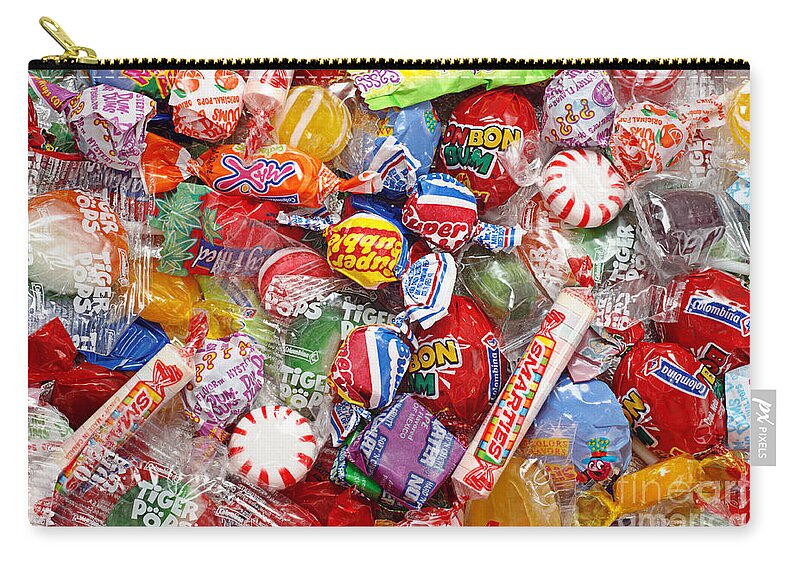 Candy Zip Pouch featuring the photograph Kids Play 1 by Andee Design