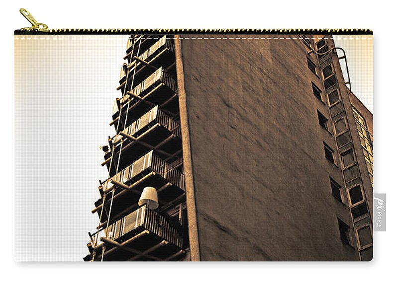 Balconies Zip Pouch featuring the photograph Lamp Feng Shui by Lenny Carter