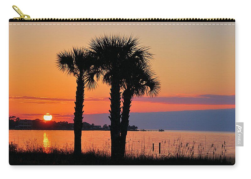 Seascapes Zip Pouch featuring the photograph Land Of Heart's Desire by Jan Amiss Photography