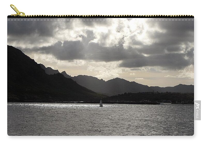 Kauai Zip Pouch featuring the photograph Last one home by Carol Sweetwood