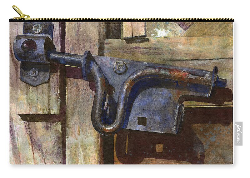 Latches Carry-all Pouch featuring the painting Latched by Andrew King