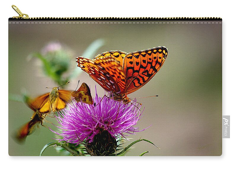 Photograph Zip Pouch featuring the photograph Late for Lunch by Vicki Pelham