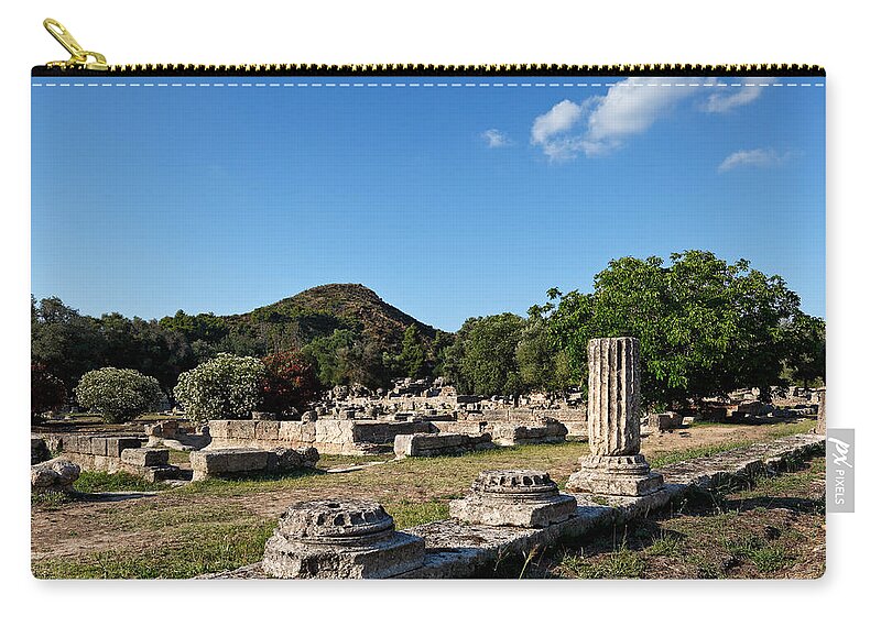Ancient Zip Pouch featuring the photograph Leonidaion - Ancient Olympia by Constantinos Iliopoulos