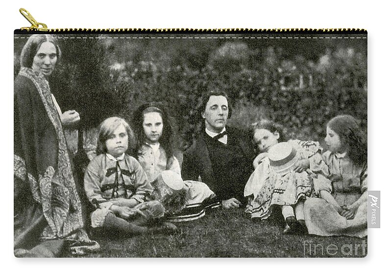 History Zip Pouch featuring the photograph Lewis Carroll, Mrs. George Macdonald and by Photo Researchers