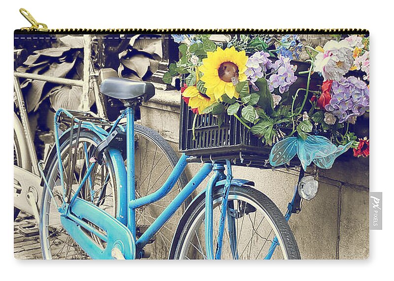 Bicycle Basket Photo Zip Pouch featuring the photograph Life is beautiful by Ivy Ho