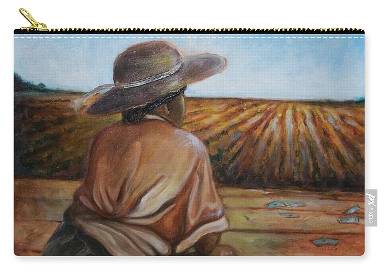 African American Art Zip Pouch featuring the painting Life Is Good by Emery Franklin