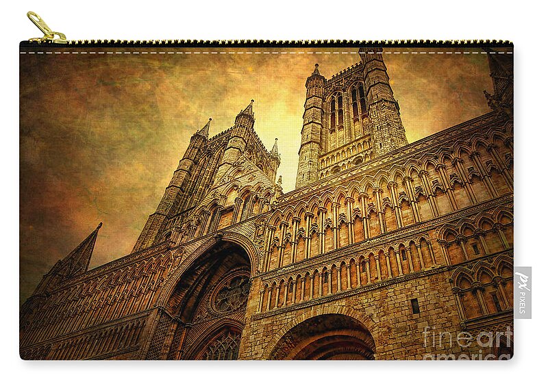 Yhun Suarez Zip Pouch featuring the photograph Lincoln Cathedral by Yhun Suarez