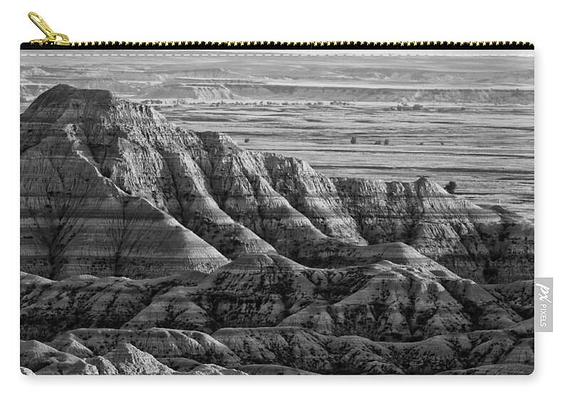 South Dakota Badlands Zip Pouch featuring the photograph Line Them Up by Wilma Birdwell