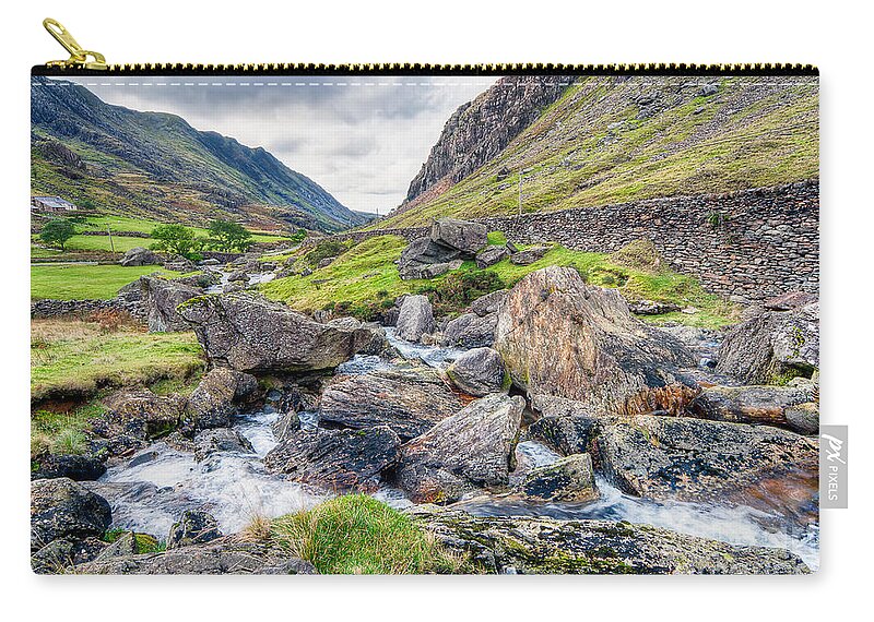 Snowdonia Zip Pouch featuring the photograph Llanberis Pass by Adrian Evans