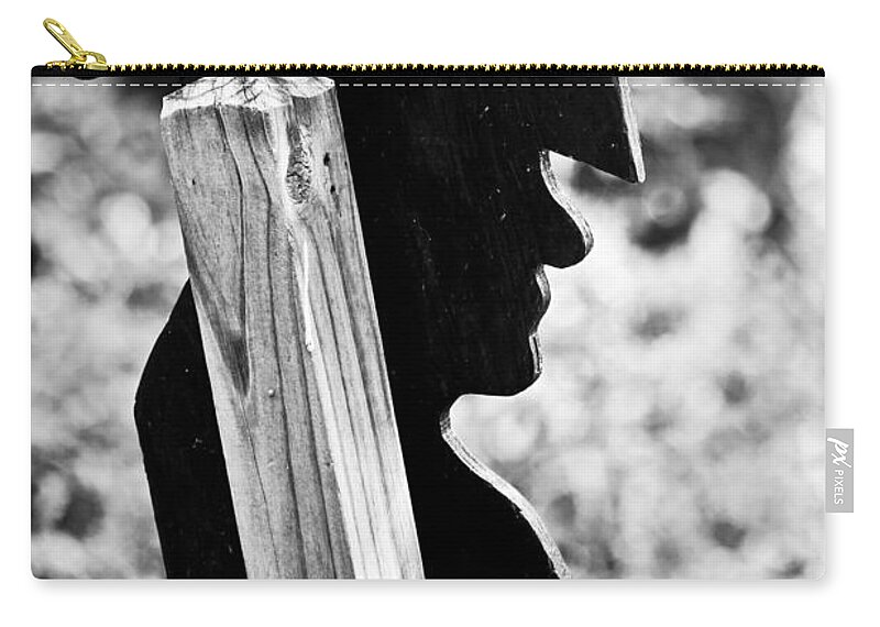 Cowboy Zip Pouch featuring the photograph Lonely Cowboy by Carolyn Marshall