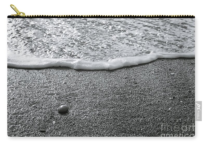 Pacific Zip Pouch featuring the photograph Lonely pebble by Olivier Steiner