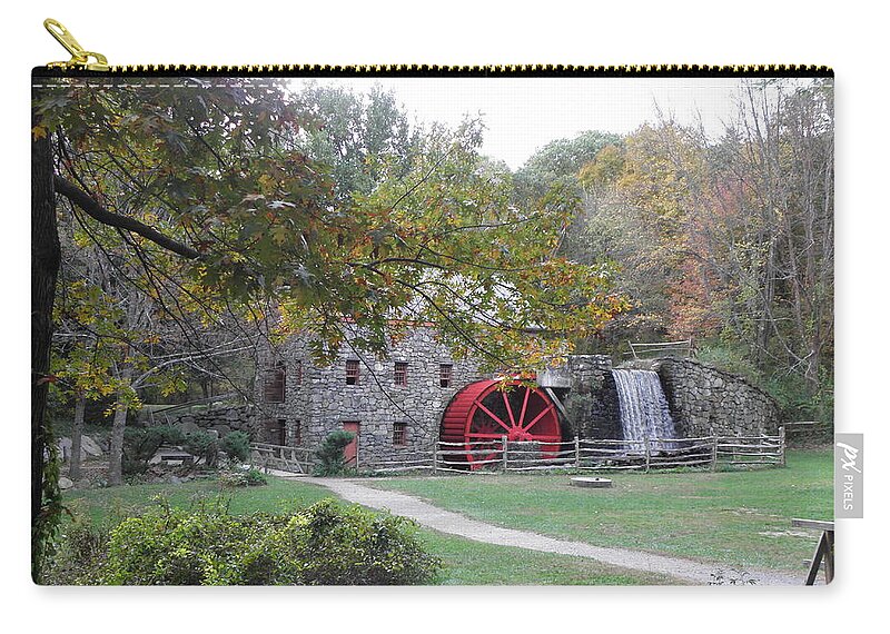 Longfellow Carry-all Pouch featuring the photograph Longfellow Grist Mill x18 by Kim Galluzzo Wozniak