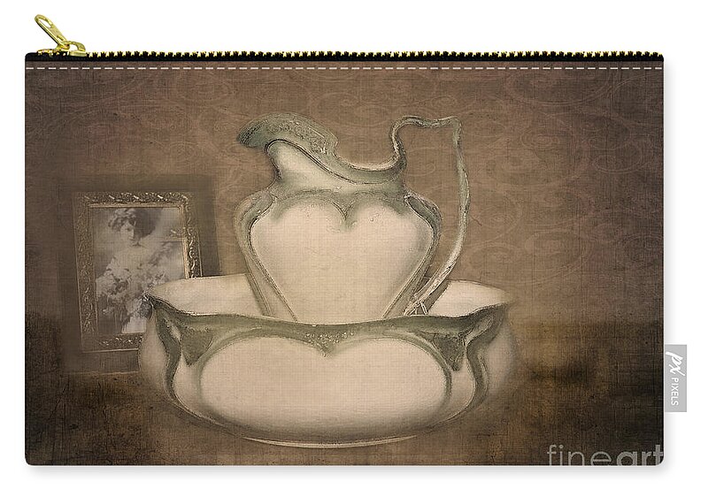 Washbowl Zip Pouch featuring the photograph Lost in Time by Betty LaRue