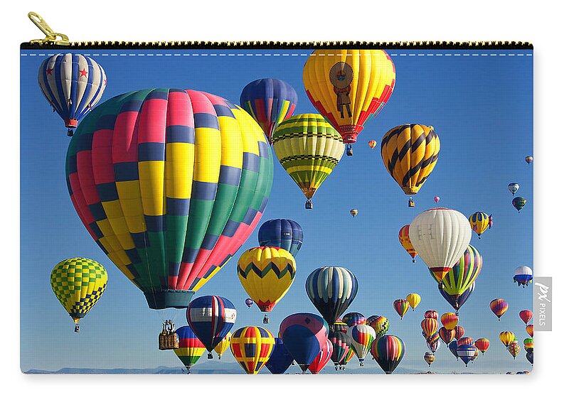 Balloon Zip Pouch featuring the photograph LOTS of Balloons by Joe Myeress
