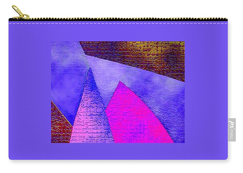 Colorful Abstract Zip Pouch featuring the digital art Lou Reed Tribute Walk On The Wild Side Texture by Dick Sauer