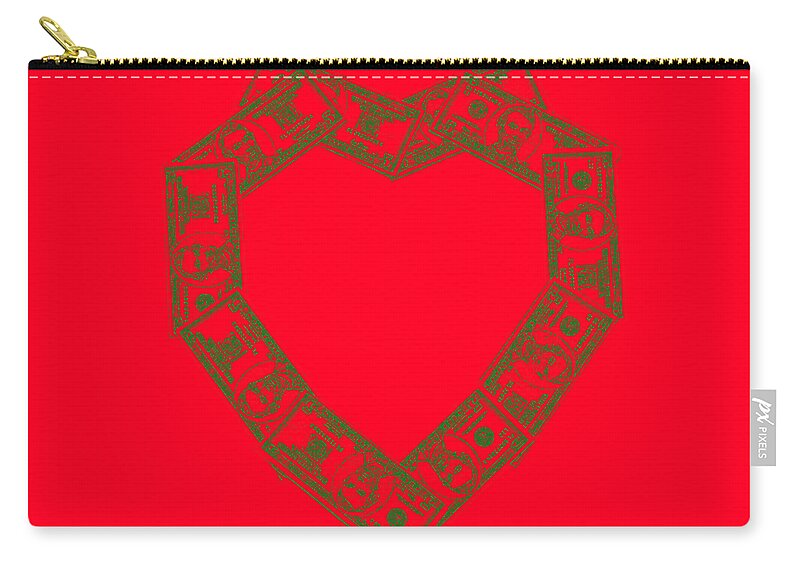 Art Zip Pouch featuring the photograph Love of Money by Charles Benavidez
