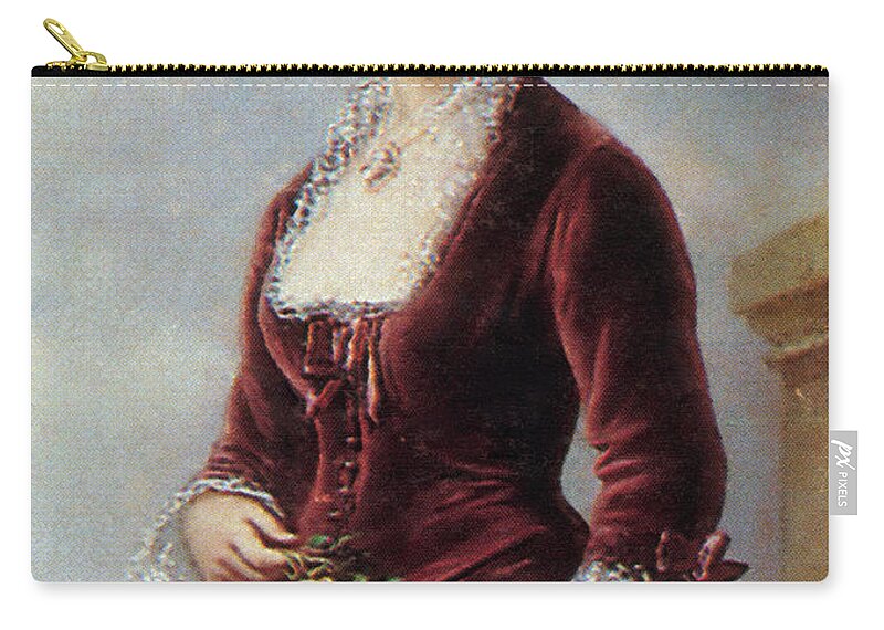 Painting Zip Pouch featuring the photograph Lucy Hayes by Photo Researchers