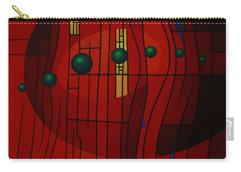 Abstract Carry-all Pouch featuring the painting Luminous Symphony by Alberto DAssumpcao