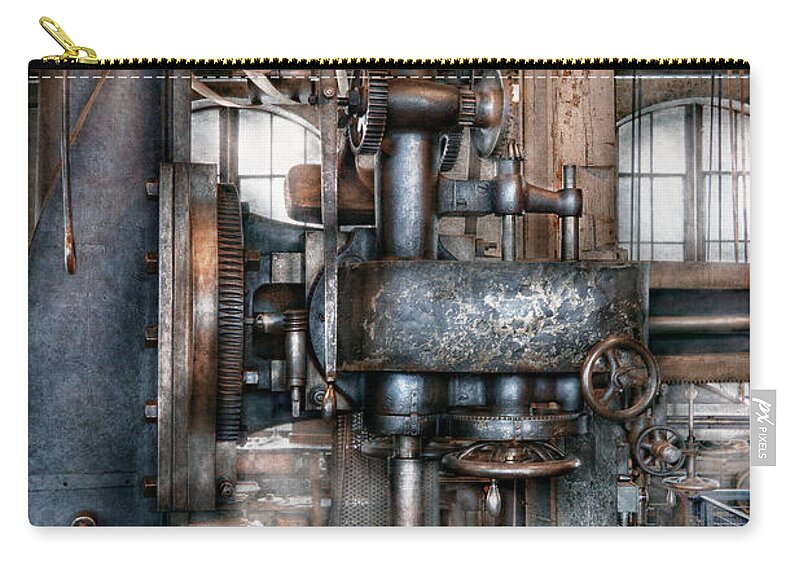 Machinists Zip Pouch featuring the photograph Machinist - My really cool job by Mike Savad