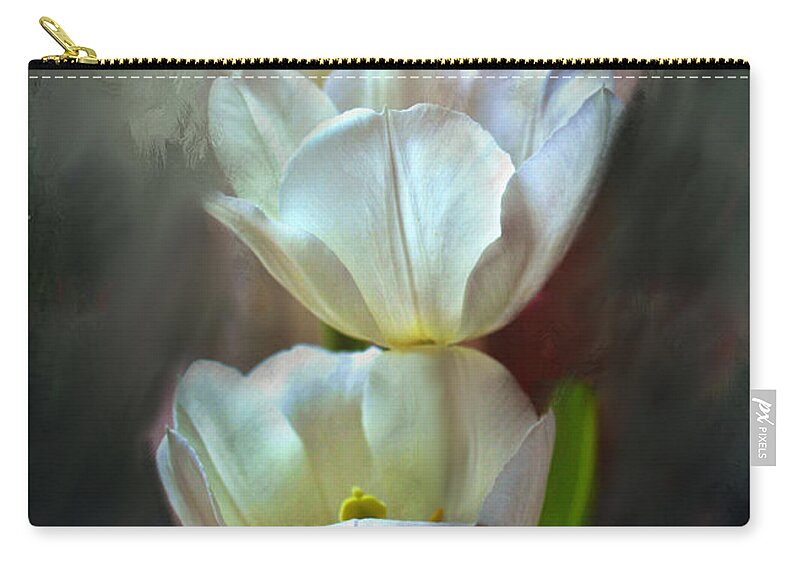 Tulip Zip Pouch featuring the photograph Majestic tulips by Bonnie Willis